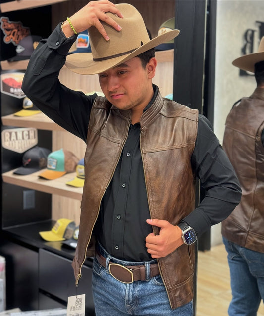 Handmade Western Cowhide Vest