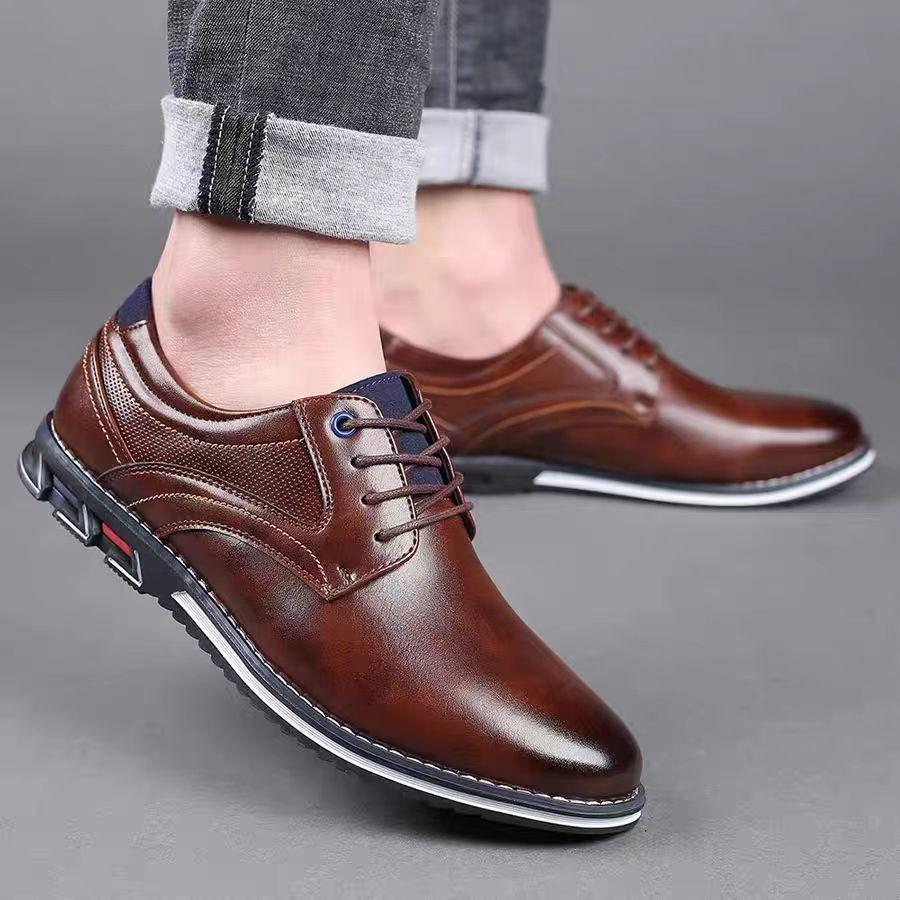 Classic Versatile Casual Lace-up Leather Shoes