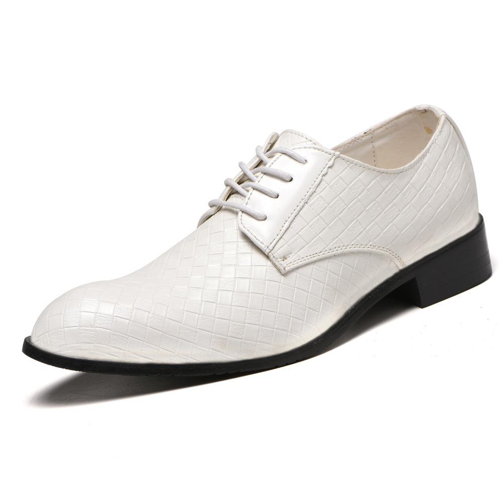 Classic Woven Leather Lace-Up Shoes